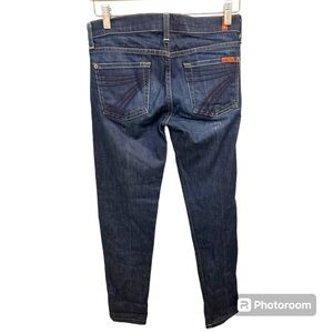 7 For All Mankind Dark Blue Skinny Jeans
